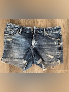 Silver Jeans Light and Dark Blue Two-Tone Denim